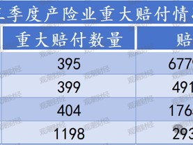 重大赔付排行榜丨最大单笔赔付达37亿！Q3过亿元赔付21例 自然灾害为最大原因